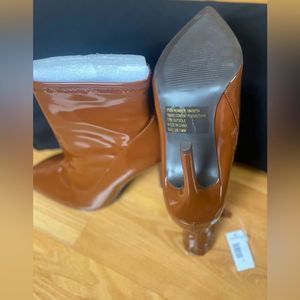 Torrid Brown Stiletto Dress Booties Pointed Toe Size 7